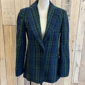Sunday Best Blue and Green Checkered Blazer